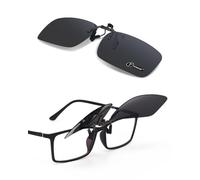 TERAISE Gafas de sol con clip polarizadas HD unisex para exteriores y conducción, UV400, 10negro, 10Black