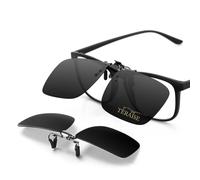 TERAISE Gafas de sol con clip polarizadas sobre gafas recetadas anti-Glare UV400 para hombres para mujeres conduciendo deportes al aire libre