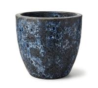 Teramico Macetero premium de cerámica esmaltada, 100 % resistente a las heladas y hecho a mano. Macetero con agujero para interior y exterior. Macetero único de alta calidad, resistente al invierno