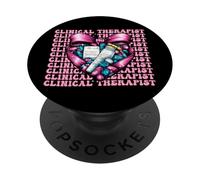 Terapeuta clínico Terapia clínica Medicamentos Girl Coquette PopSockets PopGrip Adhesivo