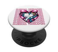 Terapeuta clínico Terapia clínica Medicamentos Girl Coquette PopSockets PopGrip Adhesivo