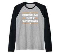 Terapeuta Consejería de Regalos Mi Superpoder Consejero Divertido Camiseta Manga Raglan