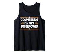 Terapeuta Consejería de Regalos Mi Superpoder Consejero Divertido Camiseta sin Mangas