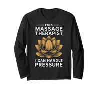 Terapeuta de Masaje I Can Handle Pressure Funny Gift Manga Larga