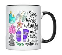 Terapeuta De Masaje Mug Microondas Tazas De Desayuno Elegante Taza De Café Para Té Bebidas Frías Y Calientes Cappuccino 330Ml