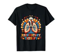 Terapeuta de Terapia respiratoria de Acción de Gracias Otoño Pulmón Camiseta