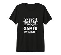Terapeuta del Habla por Jugador de día por la Noche Patología del lenguaje Camiseta Premium