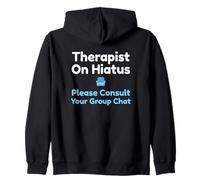 Terapeuta En Hiato Consultar Grupo Chat Terapia Humor Sudadera con Capucha