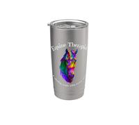 Terapeuta equino Calmante Equitación Terapia Alma Colorida Vaso térmico de acero inoxidable de doble pared