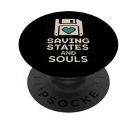 Terapeuta Gamer Controlador Emocional Jugador Salud Mental Diversión PopSockets PopGrip Adhesivo