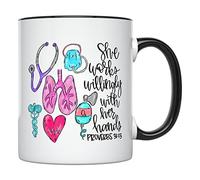 Terapeuta Respiratorio Tazas De Cerámica Elegante Mug Duradero Tazas De Desayuno Para Leche Bebidas Frías Y Calientes Escuela 330Ml