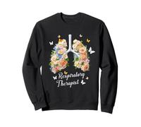 Terapeuta Respiratorio Terapia Pulmón Día de Pascua Flor Primavera Sudadera