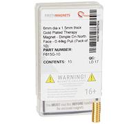 Magnet Expert Ltd - Imán elevador (6 x 1,5 mm, N42, neodimio bañado en oro, 10 unidades)