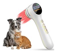 Terapia con láser frío LLLT de 7000 mAh para perros y humanos, dispositivo de tratamiento de mano con luz roja cercana con tapa extraíble, acelera la curación natural y el alivio del dolor muscular