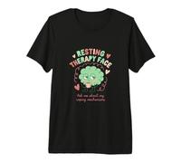 Terapia de Descanso Cara Salud Mental Humor Cerebro Camiseta Premium