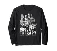 Terapia De Grupo Divertido Amante del Alcohol Hombres Mujeres Whisky Vino Manga Larga