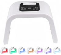 Terapia de luz LED, 7 colores con luz infrarroja cercana, máscara facial LED, dispositivo de salón de spa