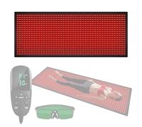 Terapia De Luz Roja Para El Cuerpo,3 En 1 Mejorada,630 Cuentas Led,Irradiación De 660Nm-850Nm,Con Control Remoto,Esterilla De Terapia De Luz Para Calefacción Doméstica,Para Mujeres,AU