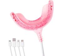 Terapia de luz roja para encías, luz periodontal de 32 LED, alivio del dolor de muelas, sangrado de encías, luz roja para salud de las encías, con adaptadores para USB/C, iPhone y Android desde