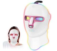 Terapia de luz roja para la cara, terapia de luz facial LED de 7-1 colores para cara y cuello, reduce las arrugas e ilumina la piel, inalámbrica, portátil, recargable, adecuada para uso doméstico o de