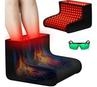Terapia de luz roja para pies, dispositivo de luz roja e infrarroja de 48 W 320 LED con luz roja de 660 nm y longitudes de onda de luz infrarroja de 850 nm para dolor de pies y tobillos