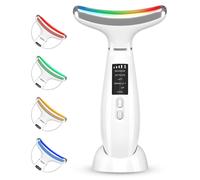 Terapia de luz roja para rostro y cuello, masajeador facial antienvejecimiento y relajante.