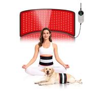 Terapia de luz roja, terapia de luz roja para cuerpo de 660 nm y 850 nm, 242 luces LED rojas, tapete de terapia de luz roja con control remoto multifuncional, adecuado para músculos y articulaciones