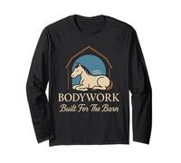 Terapia de masaje equino Cuidado del caballo Animal Body work Humor Manga Larga