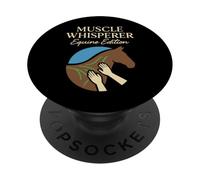 Terapia de masaje equino Cuidado del caballo Animal Body work Humor PopSockets PopGrip Adhesivo