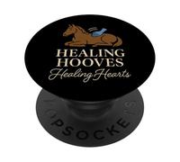 Terapia de masaje equino Cuidado del caballo Animal Body work Humor PopSockets PopGrip Adhesivo