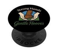 Terapia de masaje equino Cuidado del caballo Animal Body work Humor PopSockets PopGrip Adhesivo