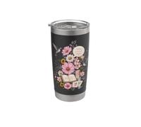 Terapia del habla floral maestro colibrí aula ABC Vaso térmico de acero inoxidable de doble pared