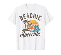 Terapia del Habla SLP Vacaciones en la Playa Primavera Verano Terapeuta Camiseta