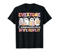 Terapia del habla Todos se comunican de manera diferente Halloween Camiseta