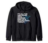 Terapia Ocupacional Divertida, Diversión y Juegos, OT, Diseño OTD Sudadera con Capucha