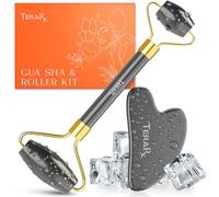 TeraRX Terahertz Gua Sha Herramientas Faciales - Rodillo Facial Terahertz Stone y Gua Sha Set