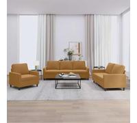 Teravane 3 piezas para el salón con cojín, color marrón terciopelo tapizado extensible, función relax, espacio de almacenamiento, sala de estar, cama de invitados