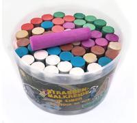 TerCasa 998703 Juego de 50 tizas en cubo con tapa y asa, 50 tizas de colores para calles con adoquines o asfalto, tizas coloridas para niños a partir de 3 años