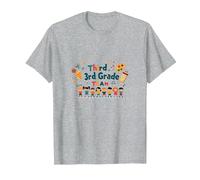 Tercer 3er Grado Equipo Escuela Espíritu Aula Unidad Camiseta, Hombre, Gris Jaspeado, M