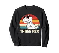 Tercer cumpleaños de Dinosaurio Rex para niño y niña, cumpleaños de Three Rex Sudadera
