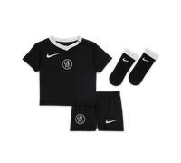 Tercera equipación Stadium Chelsea FC 2025/26 Equipación de tres piezas de fútbol Replica Nike Total 90 - Bebé e infantil - Negro 3-6M