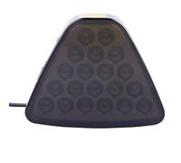 Tercera Luz de Freno 1 PCS 12V Universal Anti-Collision Light Triangle Pilot Flashing Trasero Fog Lights Coche DIRIGIÓ Luces de Freno Reflector de Parachoques Trasero(Black)