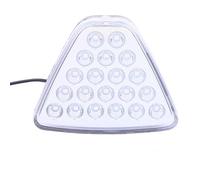 Tercera Luz de Freno 1 PCS 12V Universal Anti-Collision Light Triangle Pilot Flashing Trasero Fog Lights Coche DIRIGIÓ Luces de Freno Reflector de Parachoques Trasero(White)