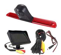 Tercero montado en el techo de alta lámpara freno luz visión trasera cámara trasera puede ajustar el ángulo de visión nocturna infrarroja para Benz Sprinter W906/Transit Ducato Crafter+ Monitor de 4.3