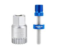 TerchPilet Kit de herramientas de extracción de pedalier, removedor de BB de 20 dientes con varilla de fijación anticaída, compatible con Shimano Octalink, ISIS, Truvativ, Race Face y FSA |