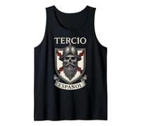 Tercio Español Cruz Borgoña Flandes Soldado España Camiseta sin Mangas, Hombre, Negro, S