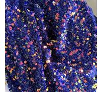 Terciopelo liso, Tela Terciopelo Elástico Lentejuelas Multicolor 0,5-5 metros(Colorful Navy,4Metres)