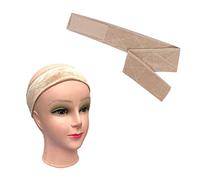Terciopelo peluca Grip Cinta comodidad peluca garra banda pelo fasterner (Beige)