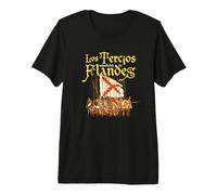 Tercios de España en Flandes con Histórica Bandera Borgoña Camiseta Premium
