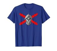 Tercios españoles. Soldado Calavera Camiseta, Hombre, Azul Real, 3XL